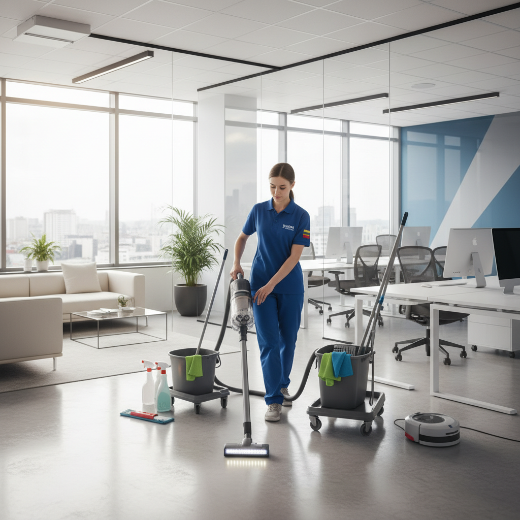 Profesionalus biurų valymas moderniame Lietuvos biure