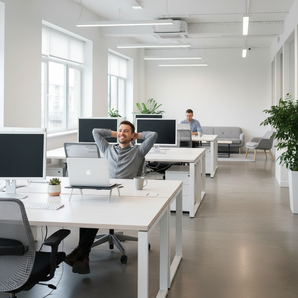 Švarios biuro erdvės patogumas darbuotojams
