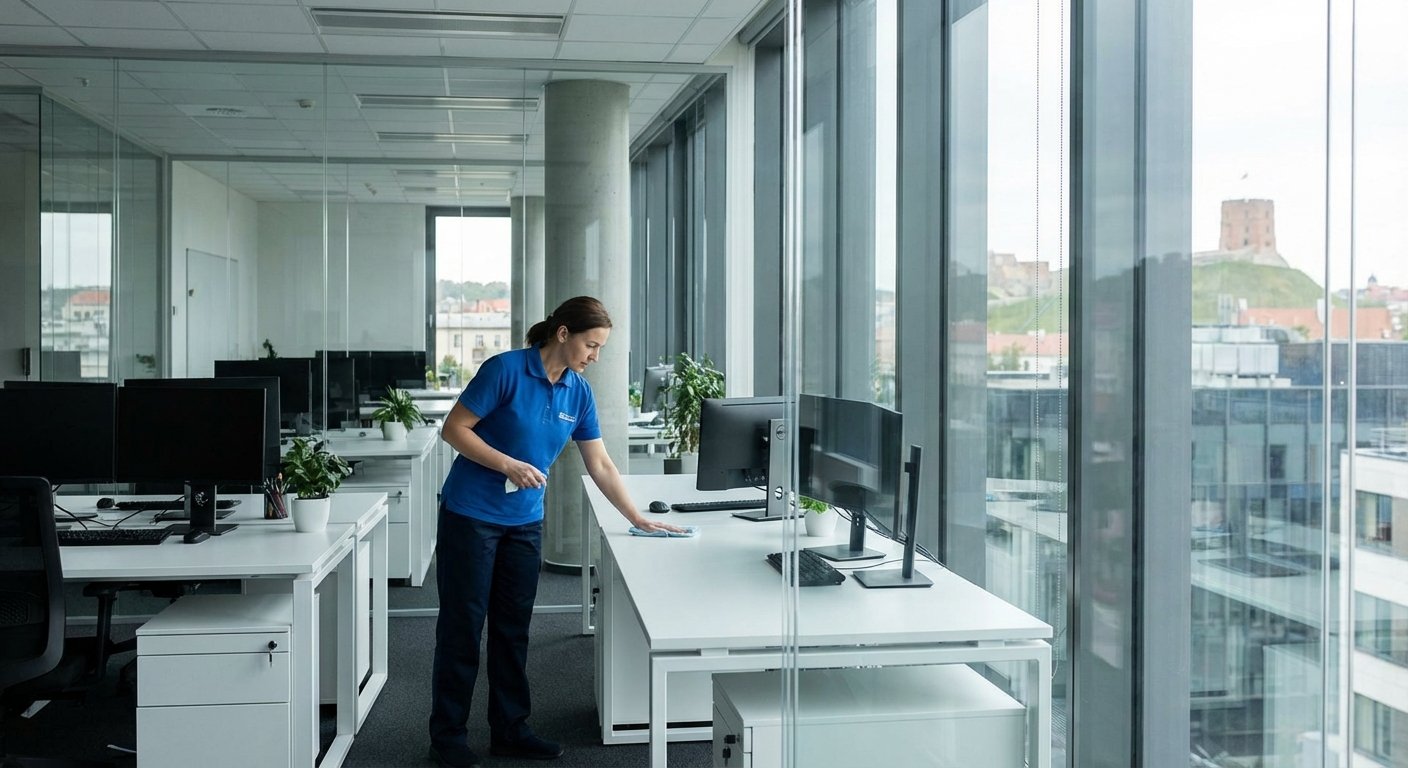 Biuro valymo paslaugos Vilniuje – profesionalus atvirų erdvių valymas