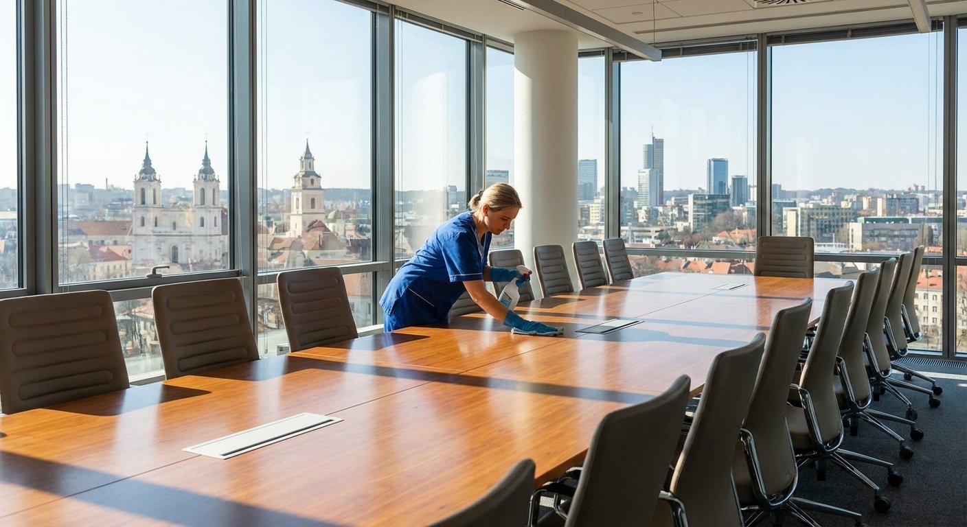 Konferencijų salės valymas Vilniuje – tvarka ir higiena