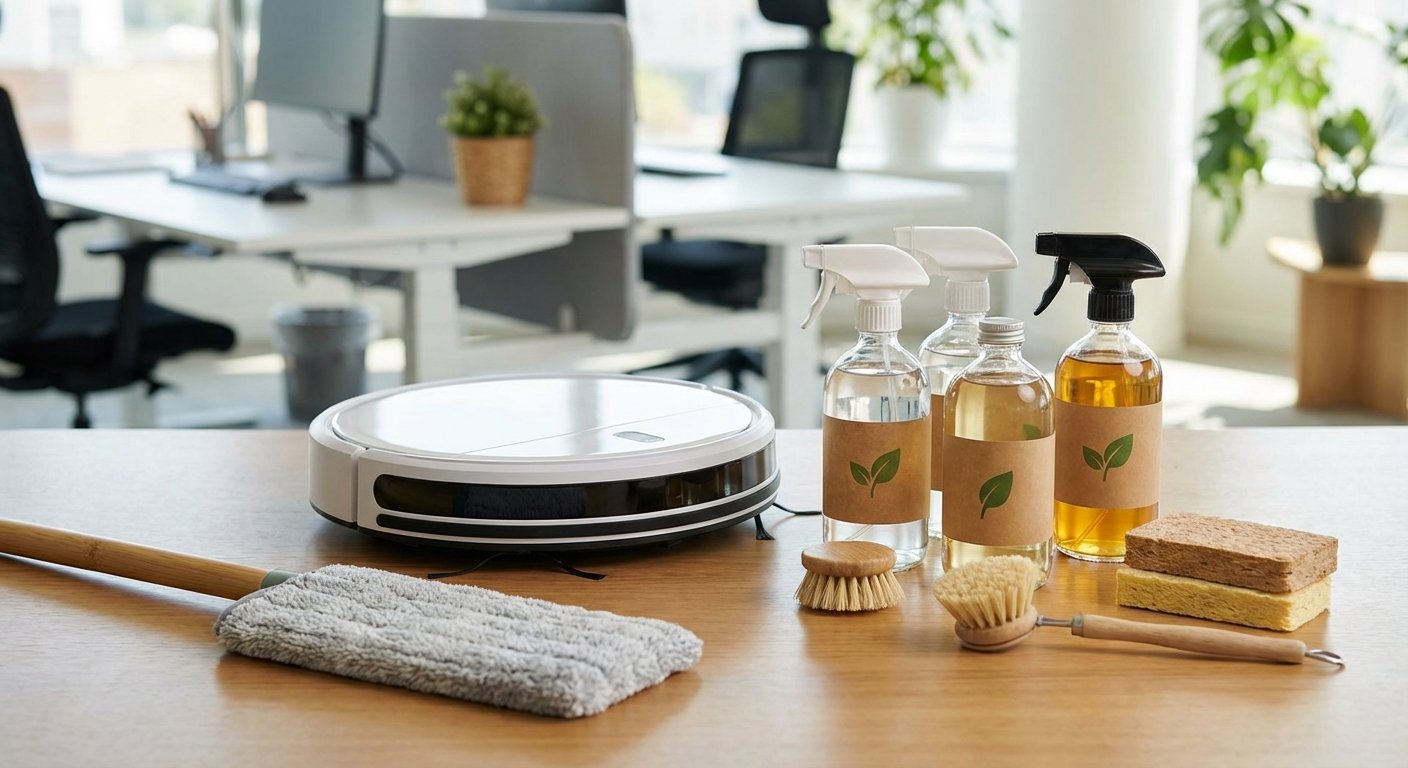 Moderni biuro valymo įranga ir priemonės