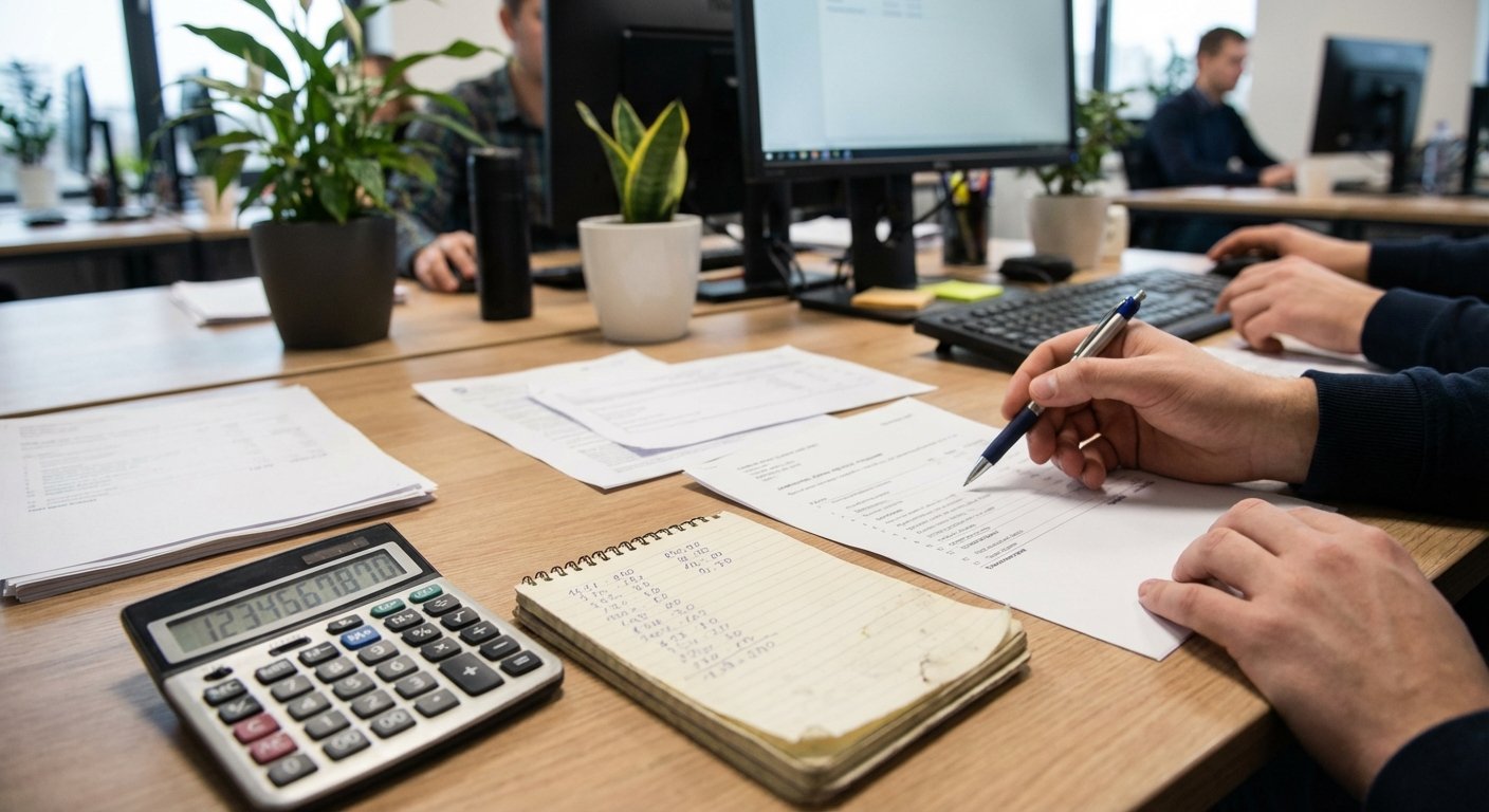 Valymo kainos skaičiavimas biure