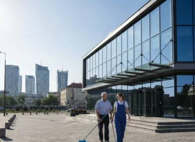 Biurų valymo paslaugos Vilniaus centre – profesionalus biuro valymas moderniame pastate